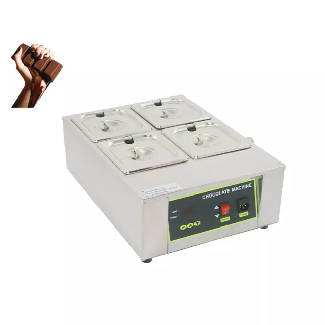 Commercial Electric Chocolate Tempering Machine Melter Maker With 4 Melting Pot