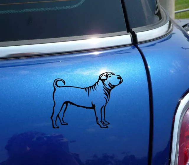 Shar Pei Sharpei Body Dog Funny Decal Sticker Art Car Wall Decor