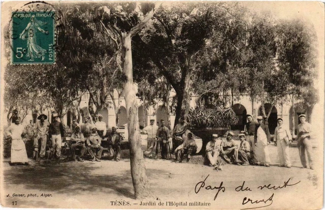 CPA AK Geiser 17 TENES Military Hospital Garden ALGERIA (756166)