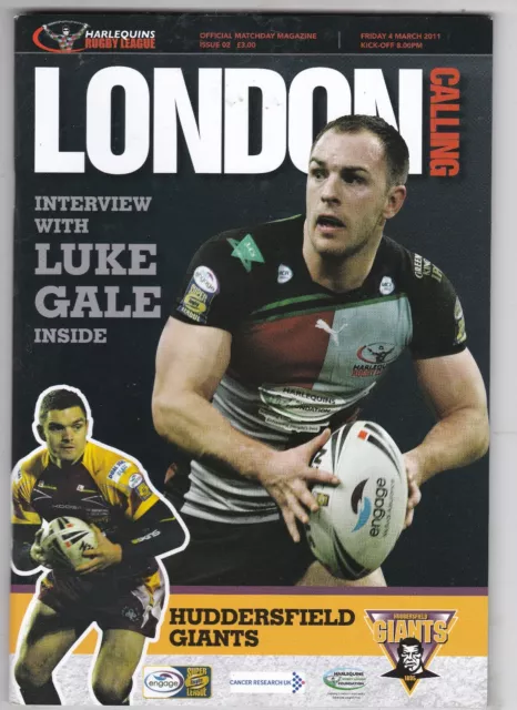 Harlequins Rl V Huddersfield Giants Super League 4/3/2011