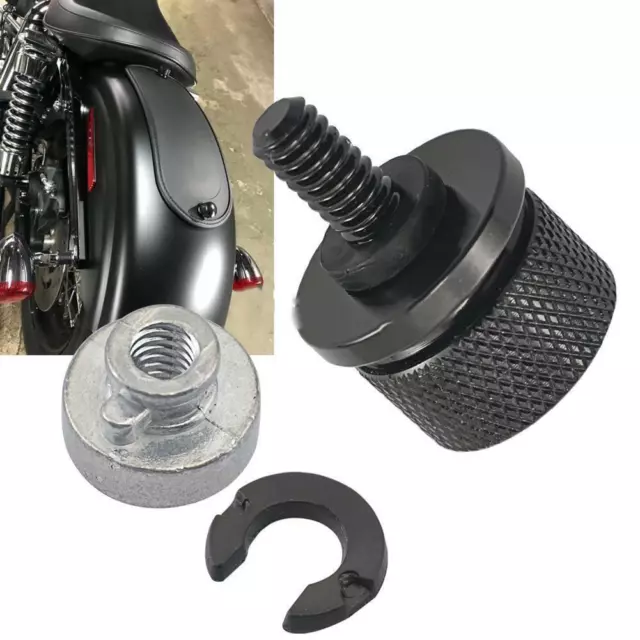 Elegante coprisedile cromato/nero con kit di montaggio per Harley (96 19)