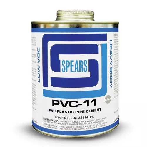 Spears PVC11G-030 Gray Heavy Body PVC Cement, 1 Quart
