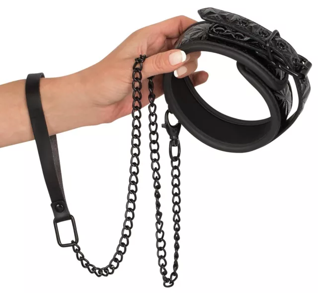 Collare nero con guinzaglio Choke Bad Kitty Sexx toys accessori Bondage Fetish 3