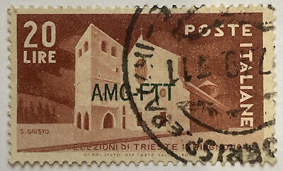 1949 Italy Trieste Zone A 20L Stamp | Sc #47 Mi #66 | Used | 2018 CV $8.00