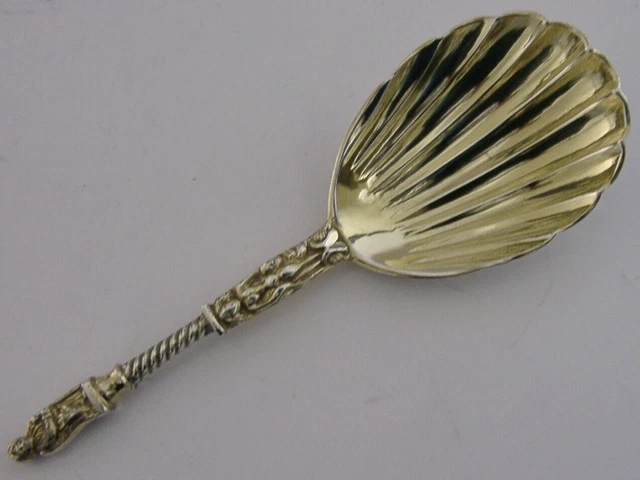 Victorian English Apostle Caddy Spoon Sterling Siver London 1871 Antique
