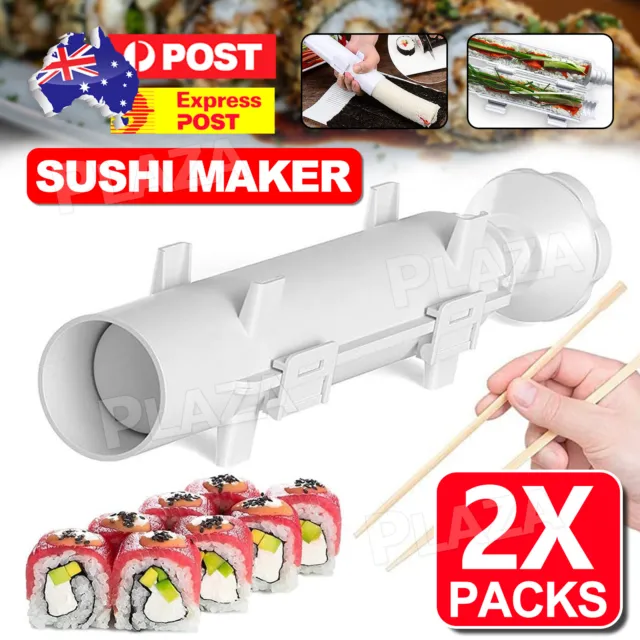 DIY Sushi Maker Making Kit Rice Roller Mold Set for Beginners Kitchen Tool New