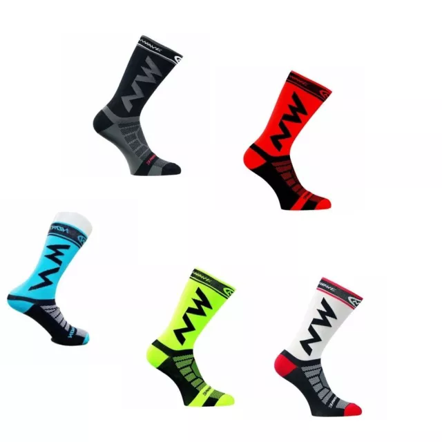 1 Pair Sports Socks Anti-Slip Long Tube Cycling Socks Bicycle Sock Breathable