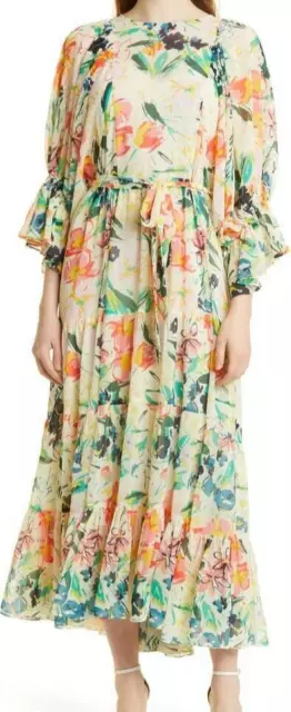 Ted Baker Kyrie Balloon Sleeve Floral Maxi Dress TB sz 0 US 00 NWT $375