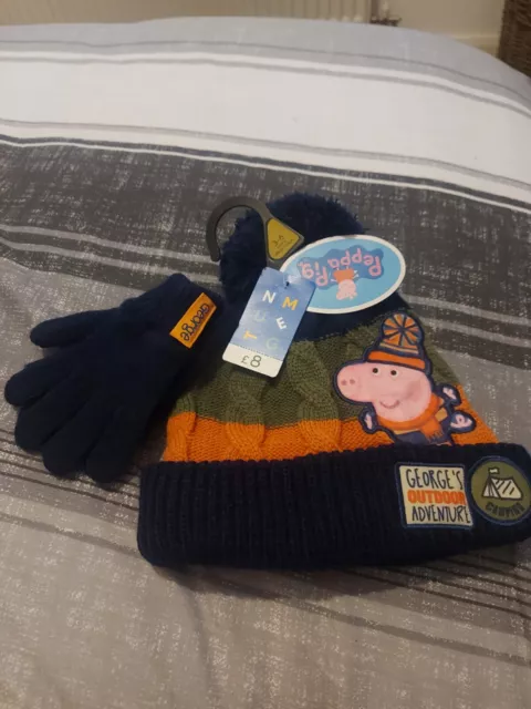 Peppa Pig (George) Hat & Gloves Set