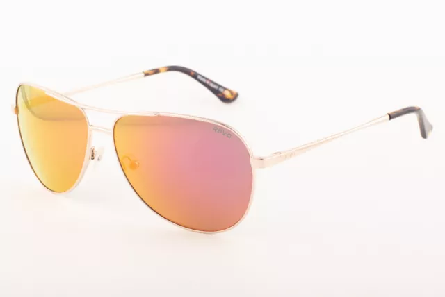 REVO RELAY Gold / Rose Mirrored Gray Polarized Sunglasses 1014 04 CH 59mm