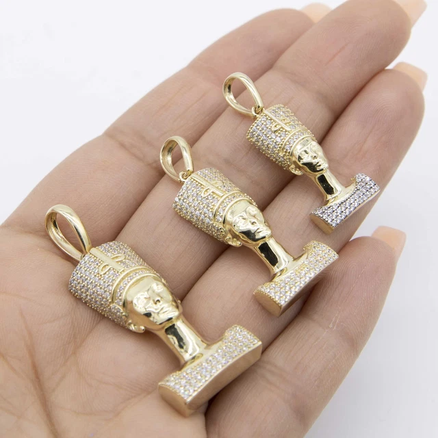 Charme Pendentif Nefertiti En Argent 925/1000 – Bijou égyptien élégant Et Neuf