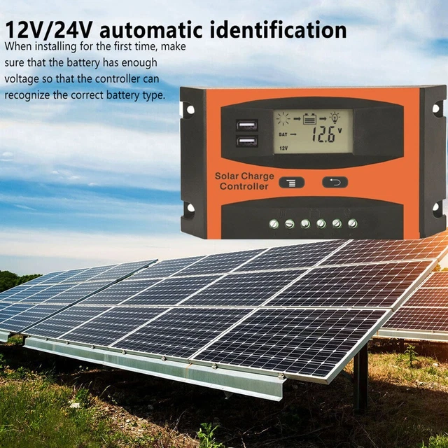 Controlador de cargador de paneles solares hogar jardín automático MPPT regulador solar panel solar