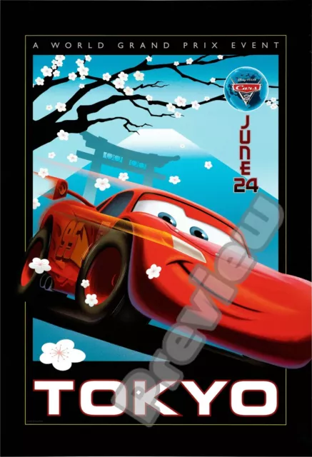 Autos Tokyo Disney Pixar Animationsfilm Film Druck Poster Wandkunst Bild A4