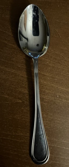 CALDERONI OXFORD Stainless Flatware Oval Place Soup Spoon  18/10 Italy GLOSSY 8"