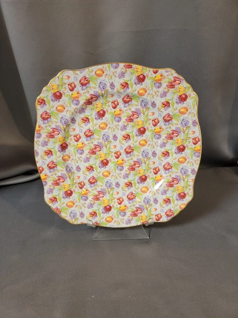 Vintage Royal Winton Grimwades Stratford  1995 Chintz Square Dinner Plate
