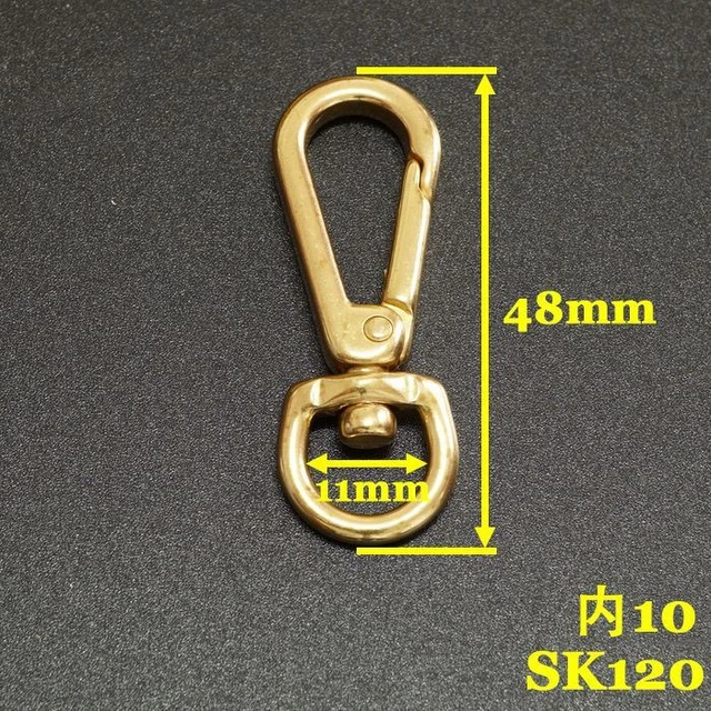 2X Solid brass bag luggage snap hook clip lobster clasps Trigger key swivel part