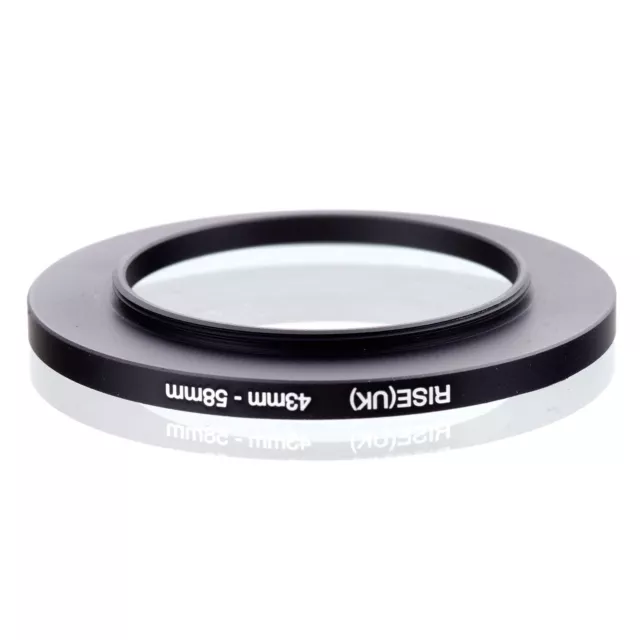 RISE(UK) 43mm-58mm 43-58 mm 43 to 58 Step Up Ring Filter Adapter black 2