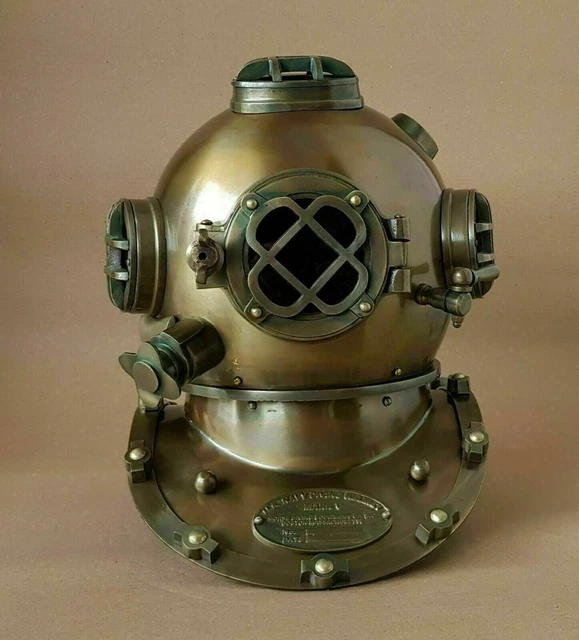 CASQUE DE PLONGÉE Us Navy Mark V Laiton Et Cuivre Réplique De Casque De
