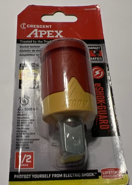 CAEAD332 Crescent eSHOK-GUARD Socket Isolator 1/2'' x 2-1/2'', Brand New