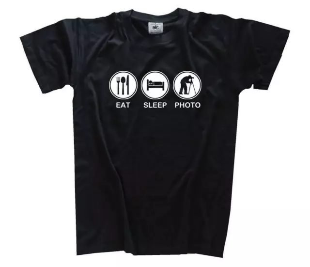 T-shirt fotocamera Eat Sleep fotografia fotografia, felpa con cappuccio felpa con cappuccio