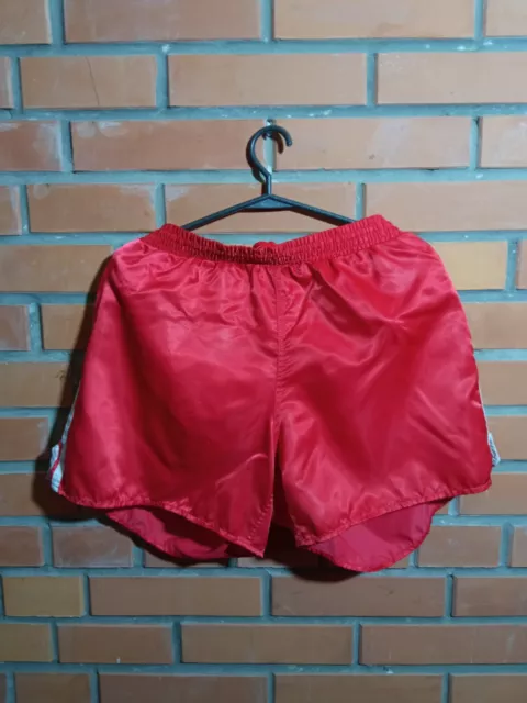 Adidas Vintage Football Running Shorts Red YUGOSLAVIA 90s Nylon Mens SZ L(M)