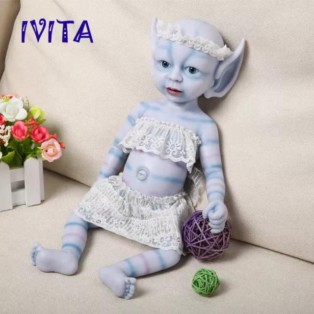 15'' Full Silicone Reborn Baby Girl Newborn Avatar Dolls Infant 1300g Xmas Gifts