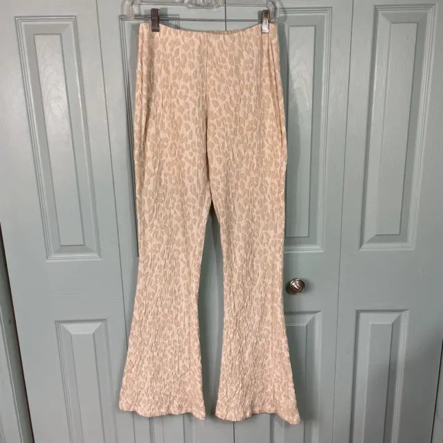 ZARA WOMAN NWT Ss22 Ecru Printed Pants With Darts Ref: 2843/180_S