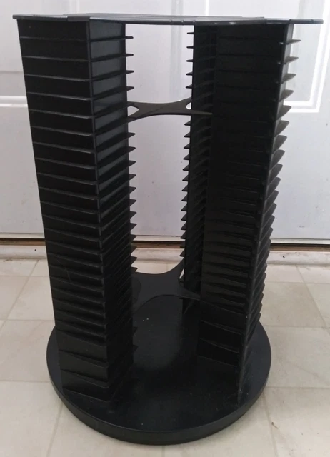 Fellowes 112 CD Rotating Carousel Media Storage Display Tower Rack Double Holder