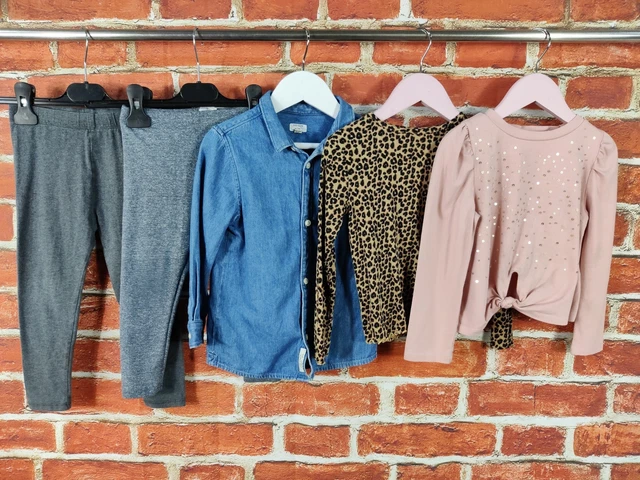 Girls Bundle Age 3-4 Years River Island Next Leggings Top Shirt Blouse Set 104Cm