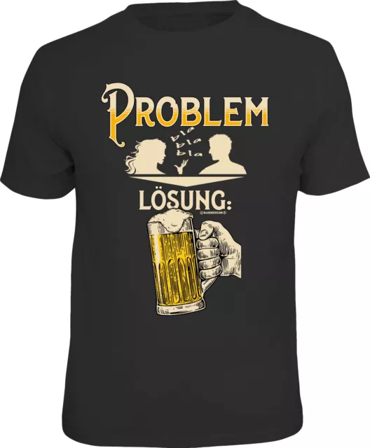 Divertente Uomo T-Shirt - Problema Soluzione Birra - Uomini Regalo Fun Shirts