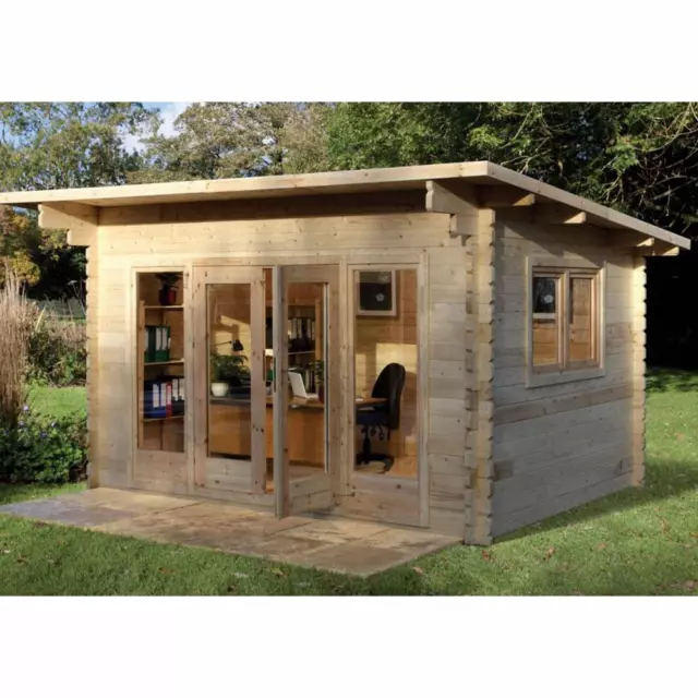 Garden Log Cabin 4.0m x 3.0m Forest 24kg Melbury No Underlay