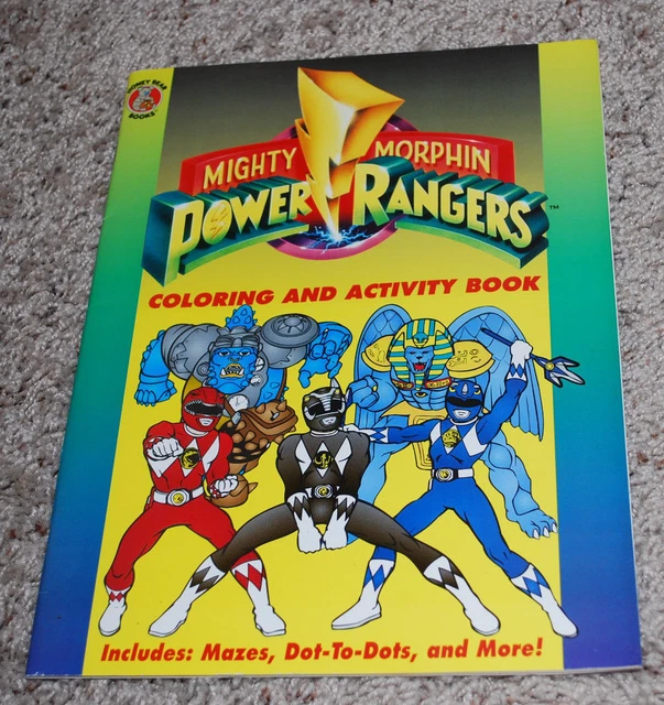 Vintage LOT Kids Coloring Activity Books Power Rangers Disney Precious Moments