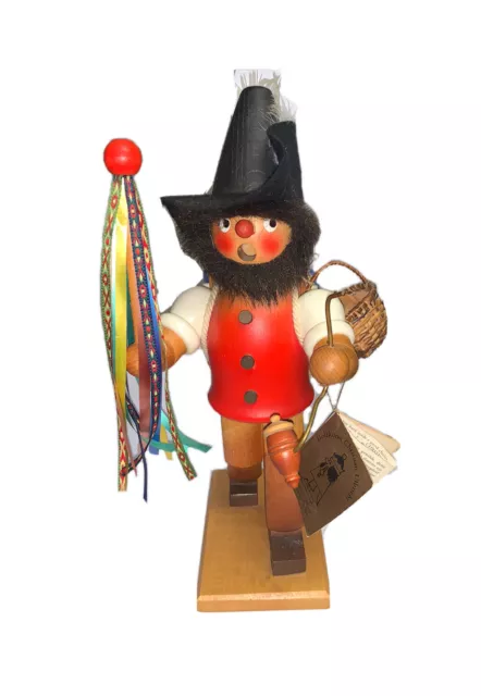 Holzkunst Christian Ulbricht Nutcracker Cloth Peddler Wooden Smoker Hand Germany