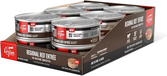 ORIJEN Adult Regional RED Entree in Bone Broth Wet Cat Food, Fresh and Raw 5.5