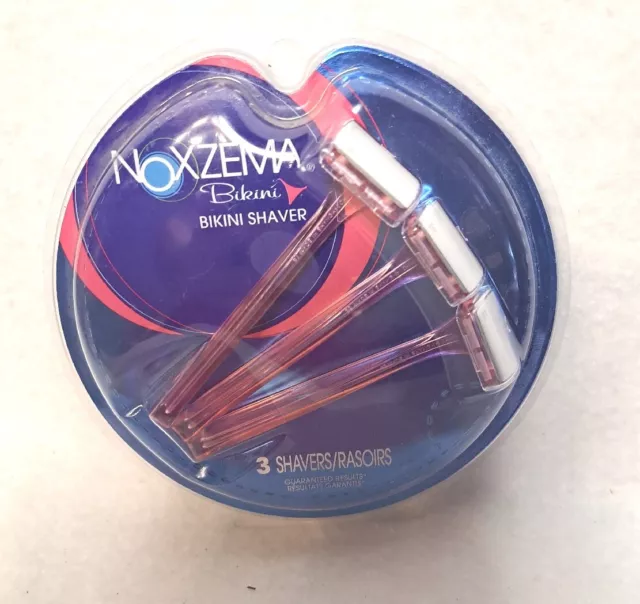 Afeitadoras de bikini Noxzema 3 piezas afeitadoras - Aloe calmante - NUEVAS SELLADAS - Htf