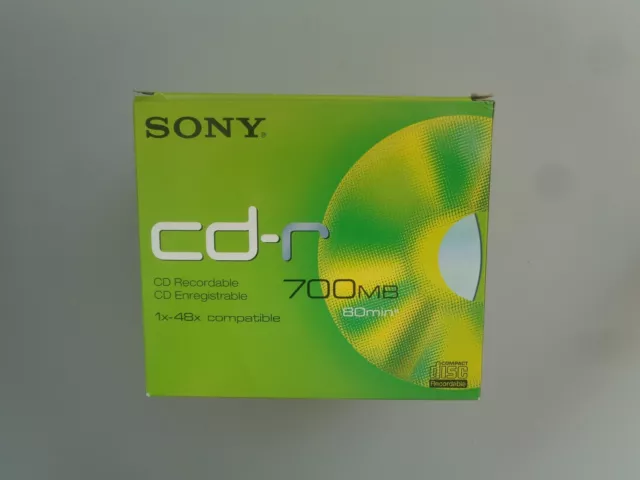 10-Pack SONY CD-R 80 - CD R 1x-48x 80min / 700MB Neuf .