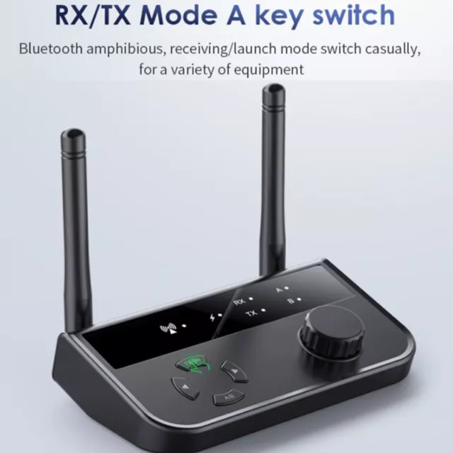 Multipoint Bluetooth 5.3 Audio Transmitter Receiver 3.5mm AUX 2 RCA Speak-wa