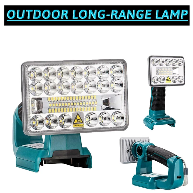 Linterna LED inalámbrica de iones de litio para Makita BL1430 BL1830 18V trabajo A