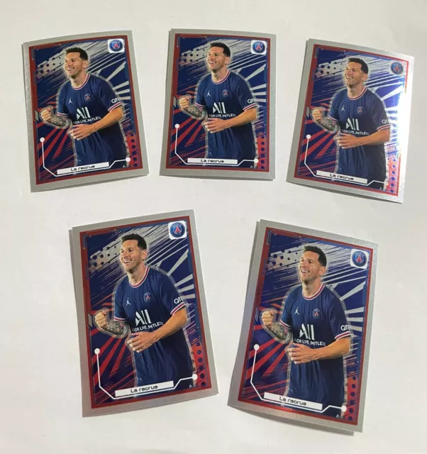 Panini France Foot Ligue 1 2021 2022 lot of 5x Lionel Messi #362 - PSG