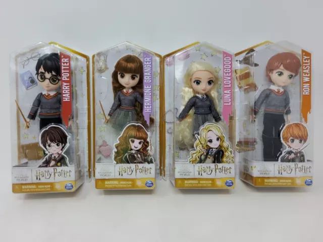 Wizarding World Of Harry Potter 8 Inch Dolls 4 Pack, Harry,Hermione,Luna,Ron