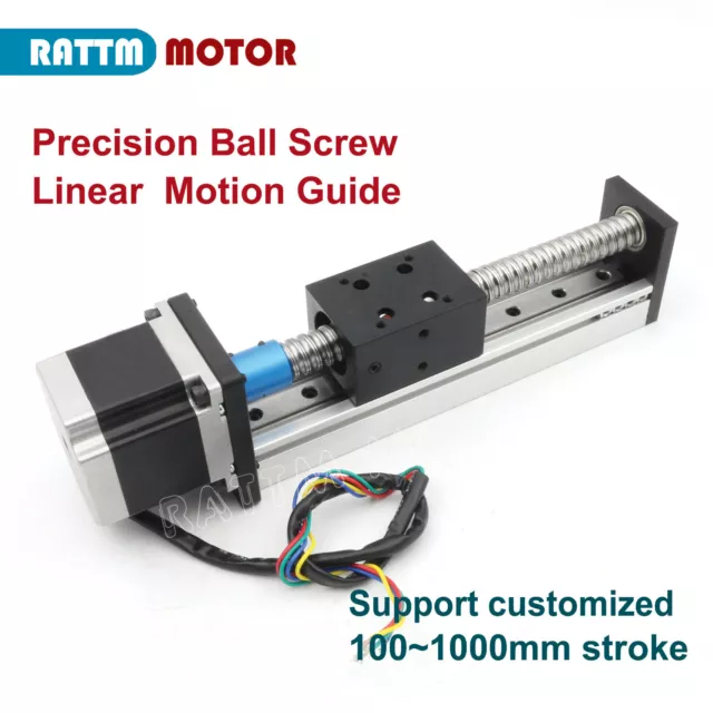 Precision Ballscrew 1605 100mm Linear Rail Slide Stroke Z-Axis w/ Stepper Motor