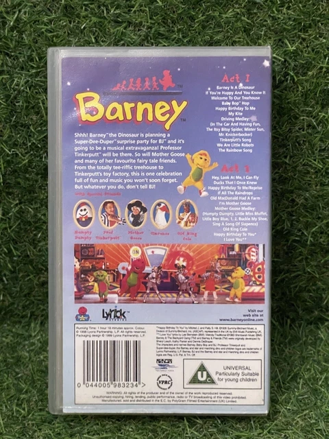 Barney S Big Surprise Vhs 2001 Live Stage Show Children S Kids Video Barney S Big Surprise Vhs 2001 Live Stage Show Children S Kids Video