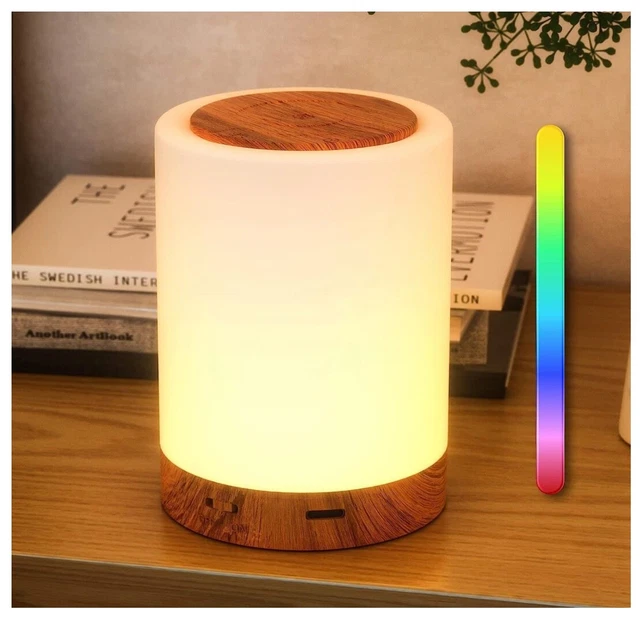 Lampada da Comodino LED Luce Notturna a 360 Gradi con Timer Ricaricabile USB