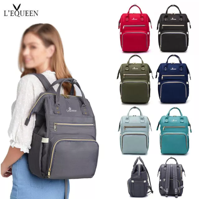 Lequeen Baby Diaper Bag Fashion Multi-function Waterproof Nappy Bags Backpack