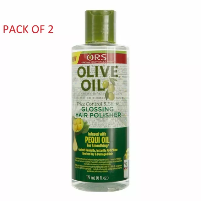 ORS OLIVE OIL GLOSSING HAIR POLISHER SERUM 6oz-PACK OF 2
