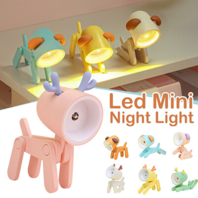 LED NIGHT LIGHT Mini Cute Pet Light Cartoon Pet Folding Table Lamp Room