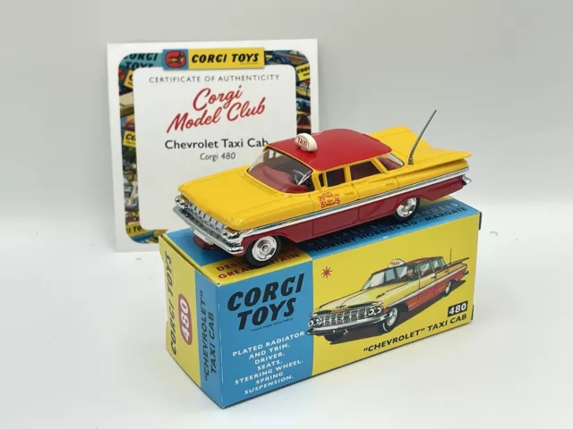 Corgi Model Club 480 Chevrolet Taxi Cab Diecast Model Car inc COA