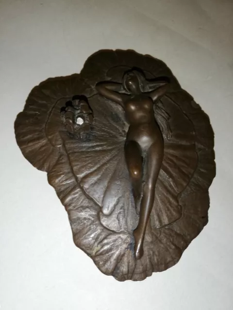 Bronzed Reclining Nude Figure