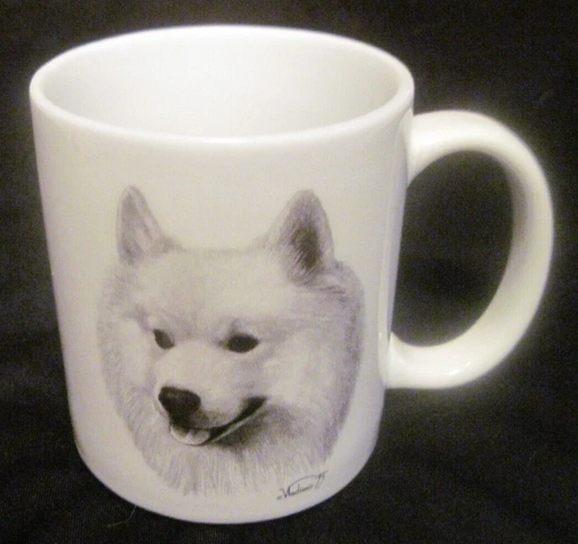 American Eskimo/Samoyed Dog Mug Cup Vladimir Tzenov Art Design Rosalinde USA