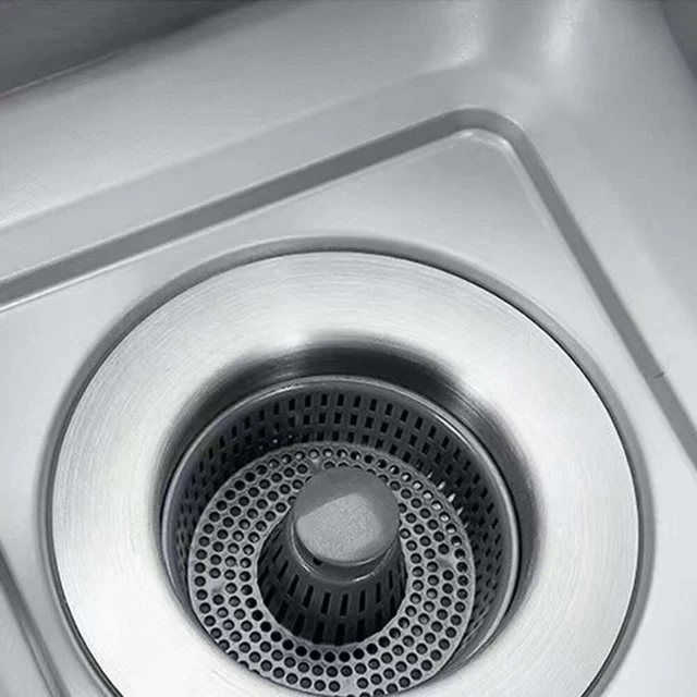 Tappo Filtro Lavandino Quadrato In Acciaio Inox - Per Cucina, Facile Da Installare - Foto 4